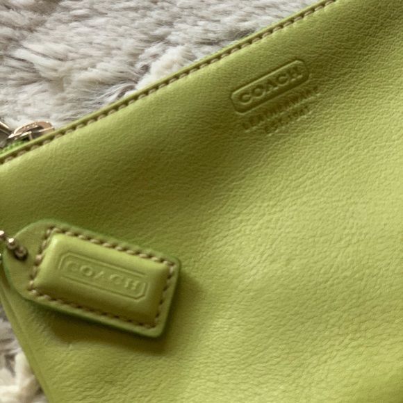 Green Leather Coach Wristlet - Picture 2 of 4